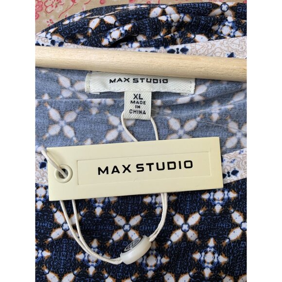 NWT Max Studio XL Print Dress Career Comfort RZ10402 Shift Comfort Easy Care - Picture 8 of 9